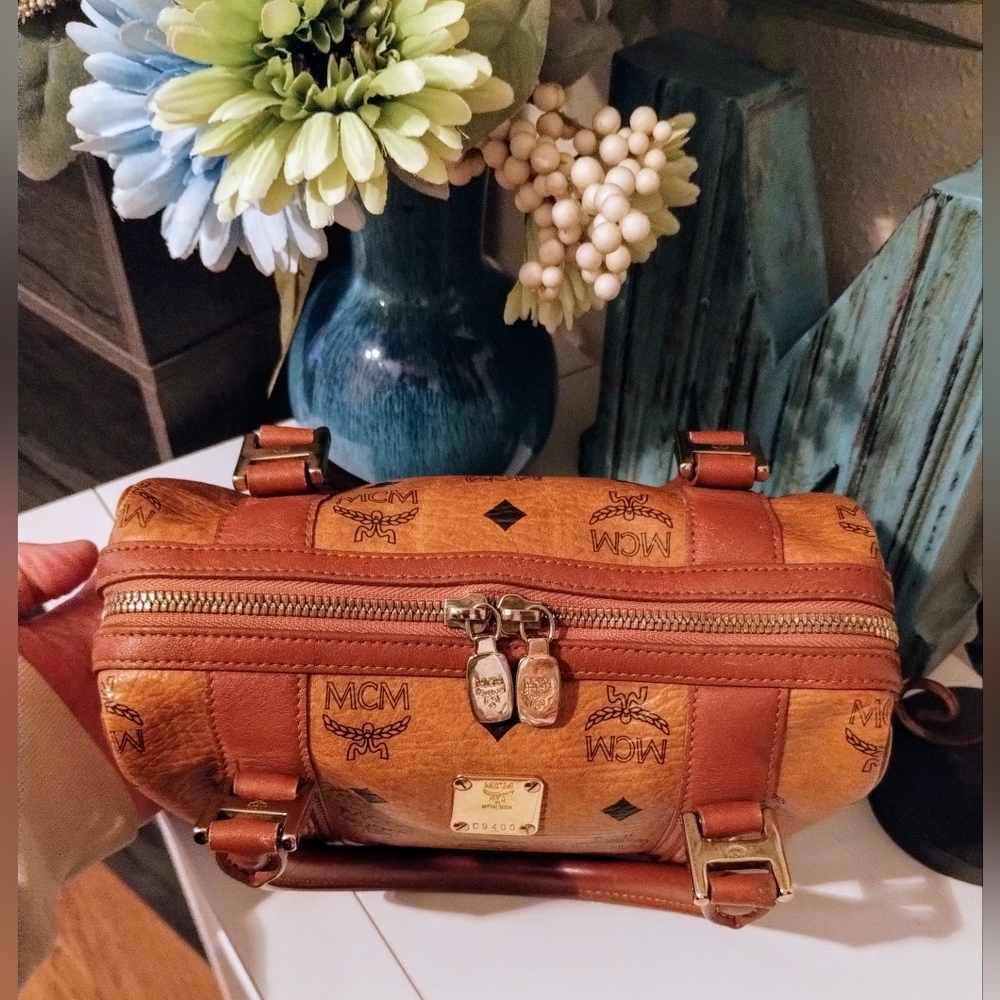 MCM Mini Boston Bag EUC - Picture 7 of 9